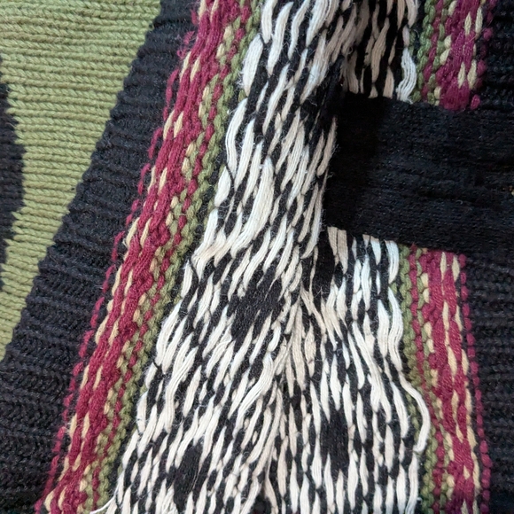 Vintage Croft & Barrow Navy Knit Sweater Wilderness Scene, Cardigan Winter 90's - Picture 8 of 8